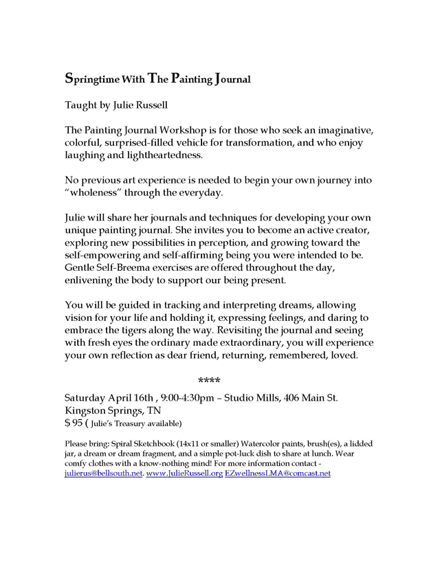SpringtimeWithThePaintingJournal Flyer